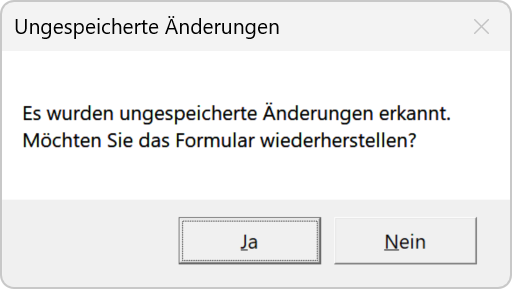 Automatisches Speichern Ihrer Berichte alle 1 Minute